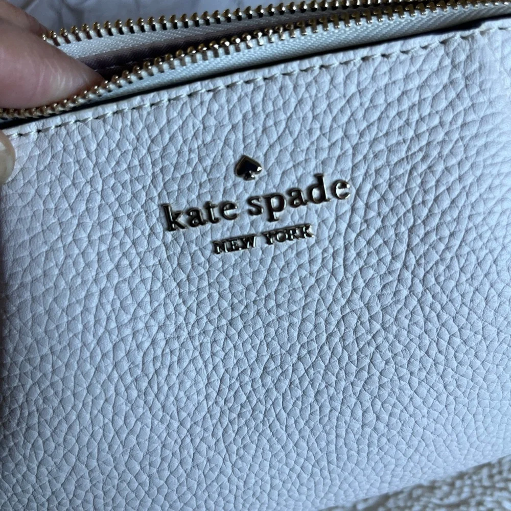 Kate Spade Cream Textured Cosmetic Bag